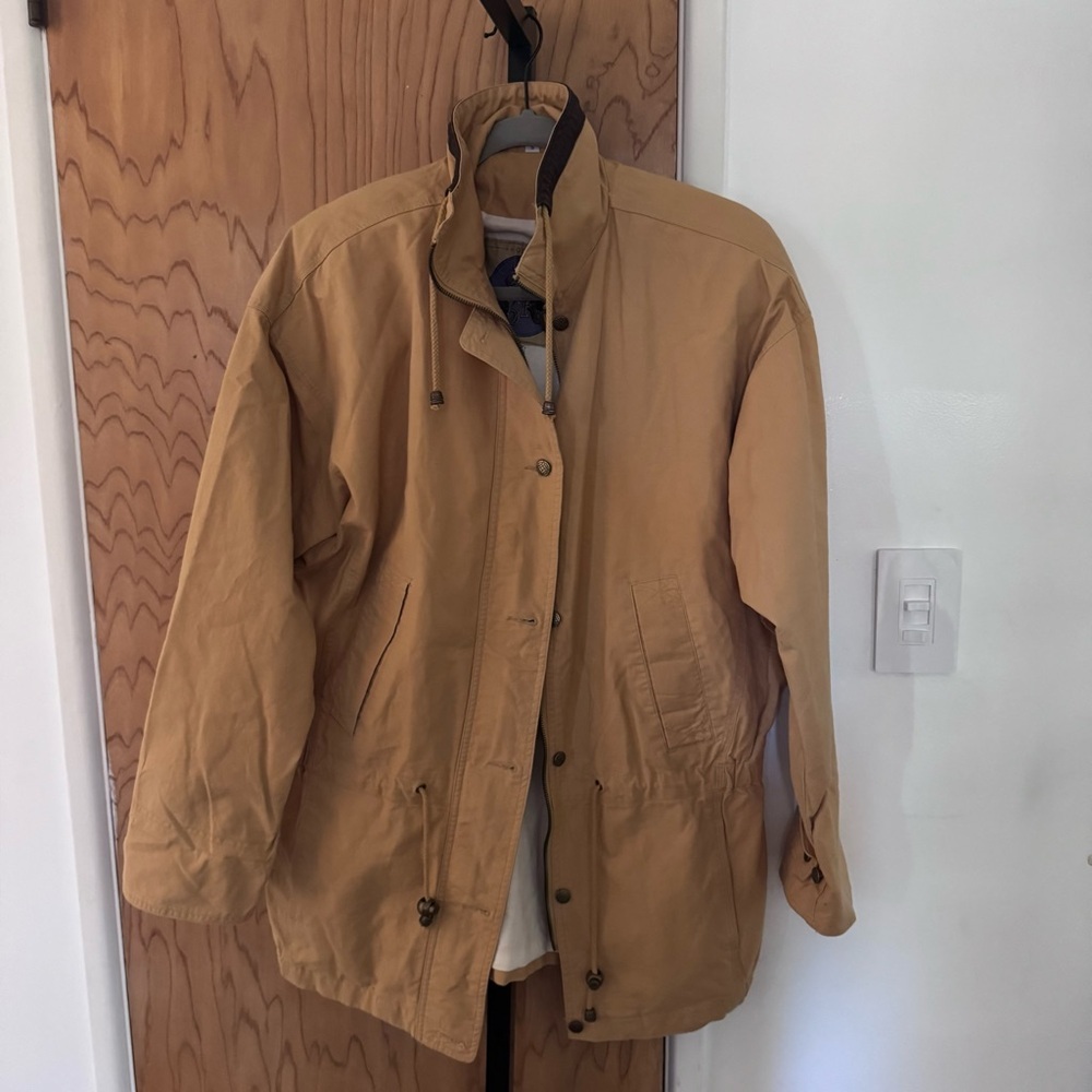 JL Colebrook Tan Jacket with Button Closure size small